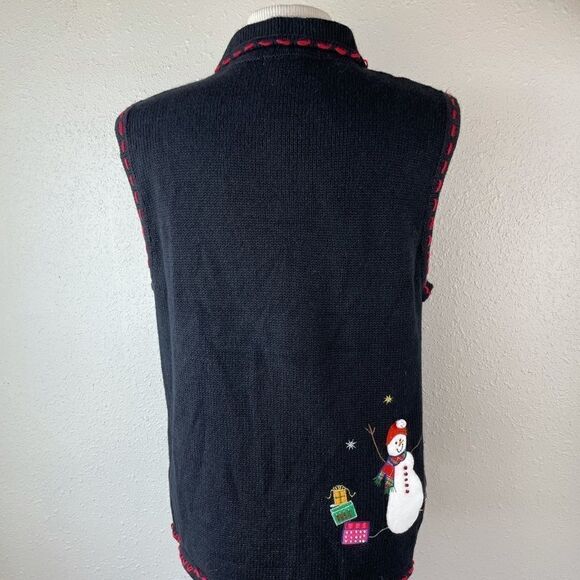 NWT Reference Point Full Zip Sleeveless Christmas Sweater Size M - Picture 5 of 9